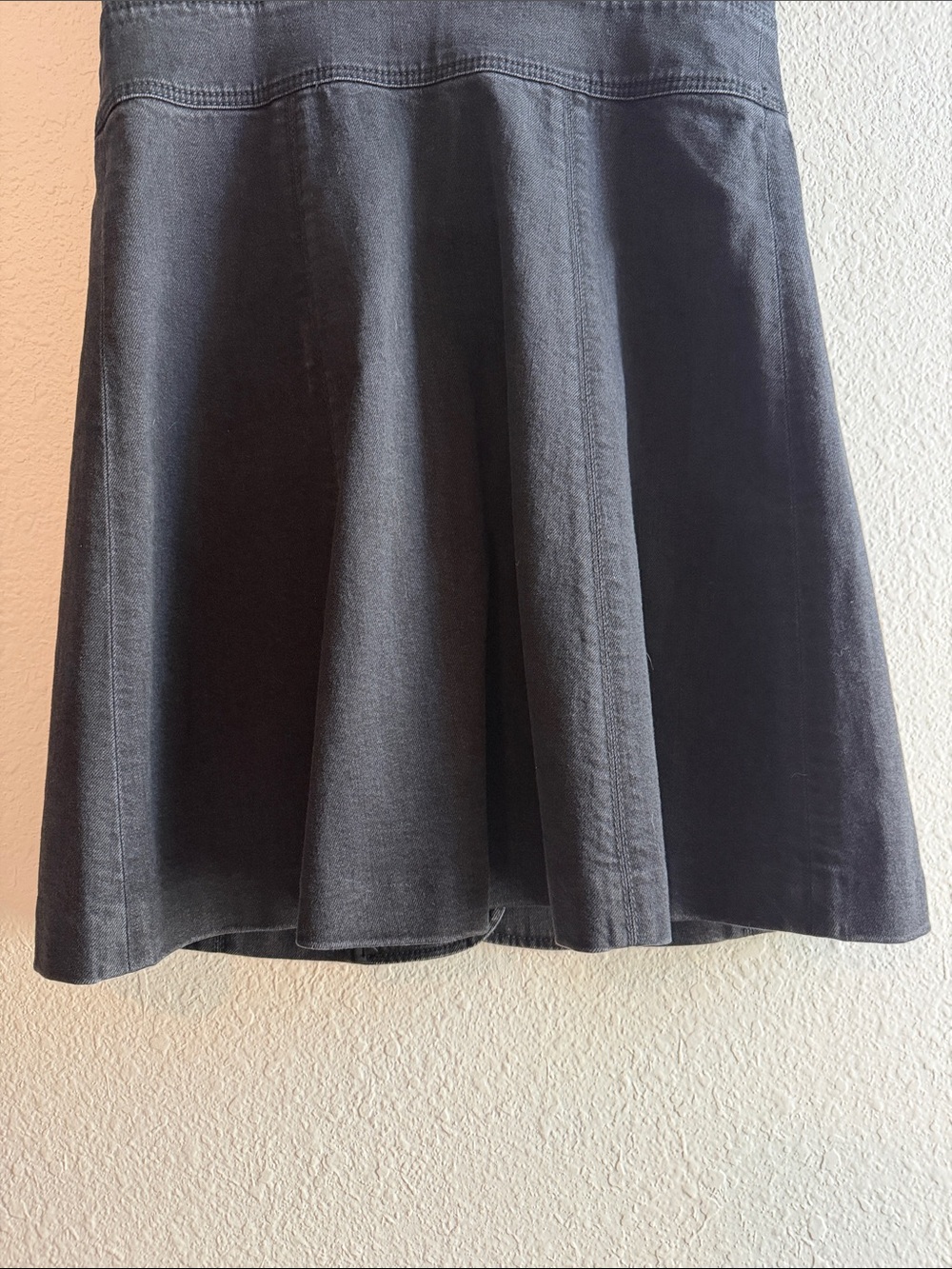 PAIGE Vida Denim Mini Dress Faded Darkness Black Size 4 - Picture 10 of 11